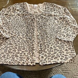 Chico's Glitzy Leopard sweater